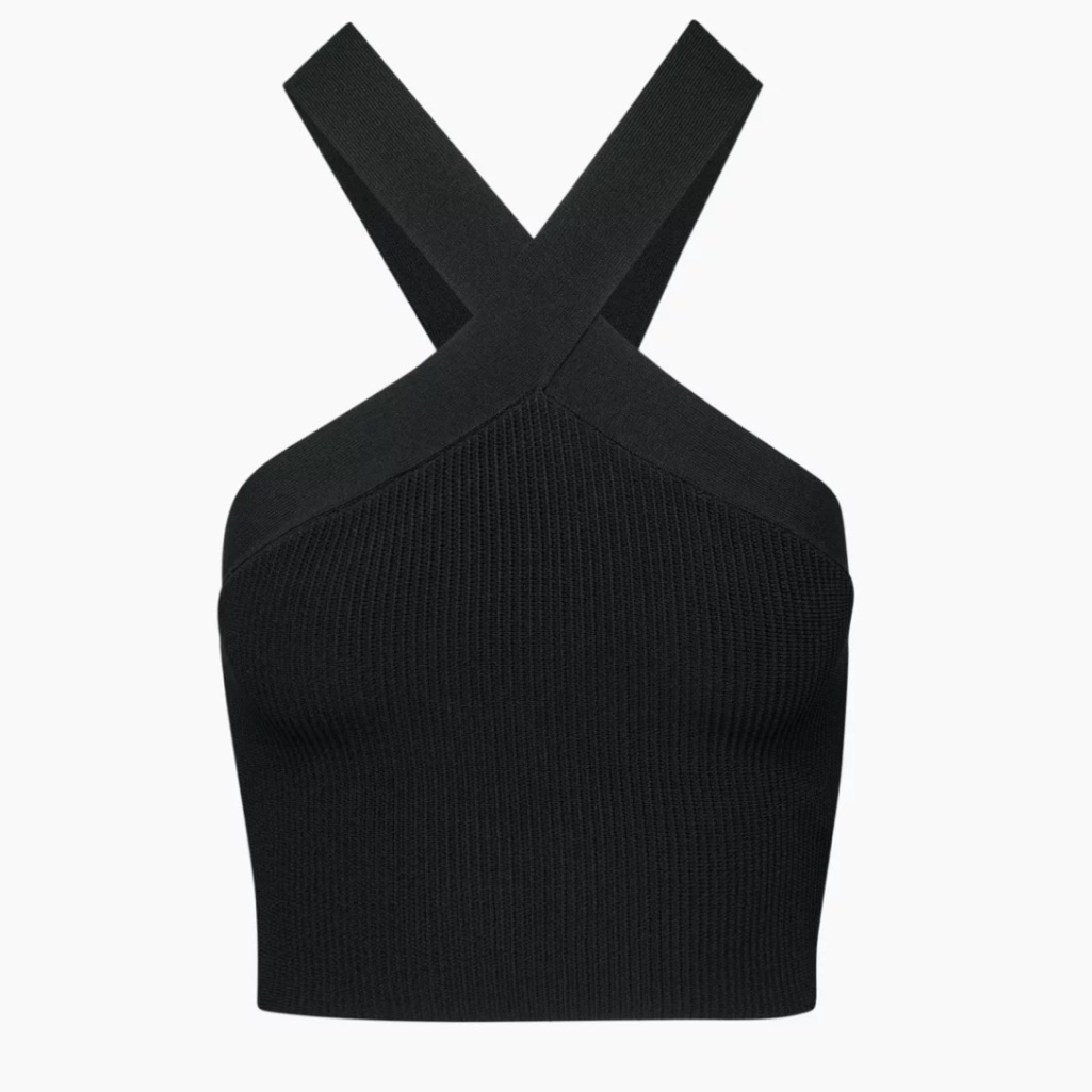 Babaton Sculpt Knit Criss Cross Cropped Tank